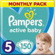 Pampers Active Baby jednorázové pleny 11–16kg vel. 5 150 ks