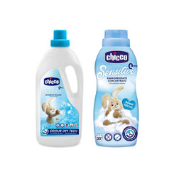 Chicco prací gel Sensitive 1,5 l + aviváž Sladký pudr 750 ml