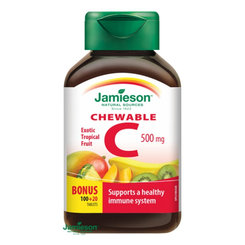 Jamieson Vitamin C 500 mg tropické ovoce 120 cucacích tablet