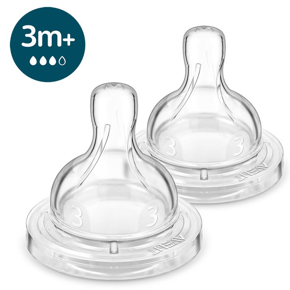 Philips AVENT Savička Anti-colic střední průtok 3m+ 2 ks