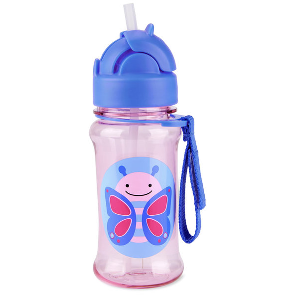 SKIP HOP Zoo tritan láhev s brčkem Motýlek 12 m+ 355 ml