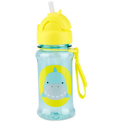 SKIP HOP Zoo láhev s brčkem tritan Žralok 12 m+ 355 ml