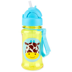 SKIP HOP Zoo láhev s brčkem Žirafa 12 m+ 355 ml