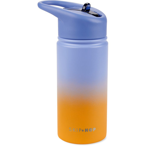 Skip Hop Wander nerezová láhev se slámkou ombré blue