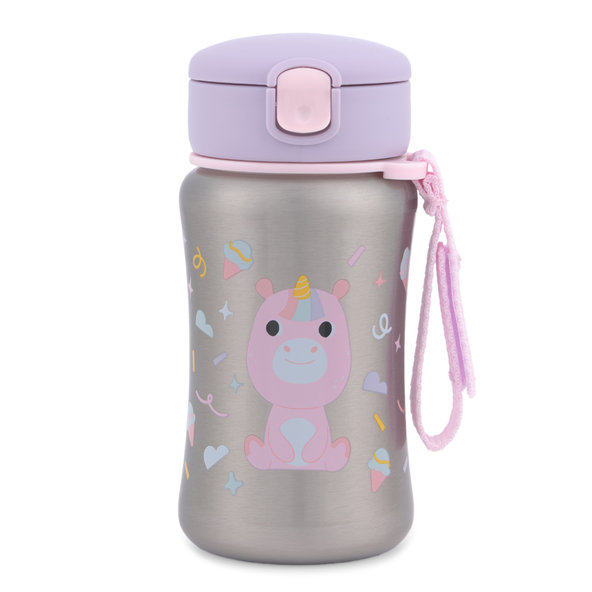 Skip Hop Besties Squad nerezová láhev s brčkem 12 m+ 350 ml