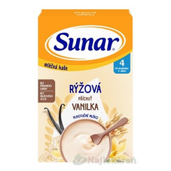 Sunar mléčná kaše rýžová vanilka 4m+ 210 g
