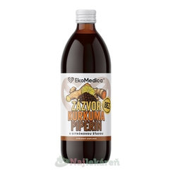EkoMedica SK Zázvor Kurkuma Piperin šťáva 500 ml