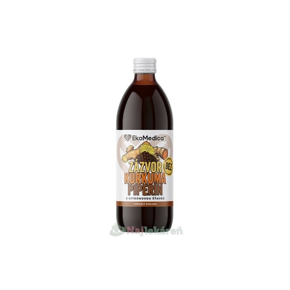 EkoMedica SK Zázvor Kurkuma Piperin šťáva 500 ml