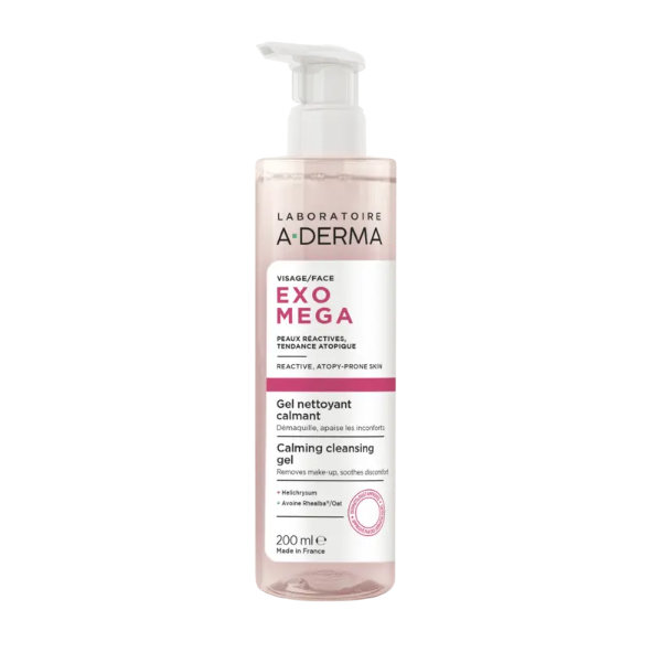 A-DERMA Exomega zklidňující čisticí gel pro citlivou pokožku 200 ml