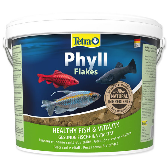 Tetra Phyll vločkové krmivo pro býložravé akvarijní ryby 10 l