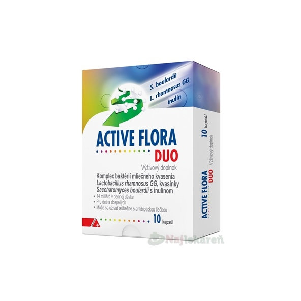 Active Flora Duo živé mikroorganizmy s inulínem 10 kapslí