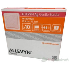 Allevyn Ag Gentle Border krytí na rány 12,5 × 12,5 cm 10 ks