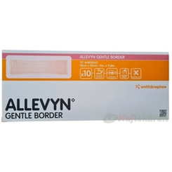 Allevyn Gentle Border krytí se silikonovým gelem 10 × 30 cm 10 ks