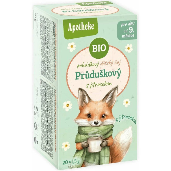 Apotheke Pohádka Průduškový s jitrocelem BIO čaj 9 m+ 20 sáčků