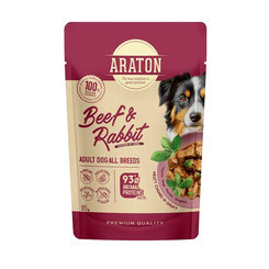 ARATON Dog Adult Beef & Rabbit kapsička pro psy 85 g