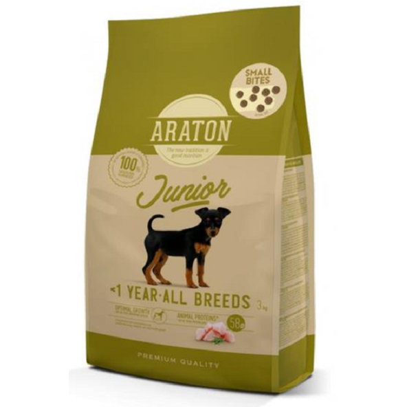 ARATON Dog Junior All Breed Poultry granule pro psy 3 kg
