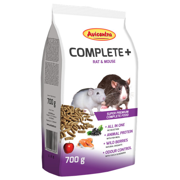 AVICENTRA COMPLETE+ krmivo pro potkany a myši 700 g