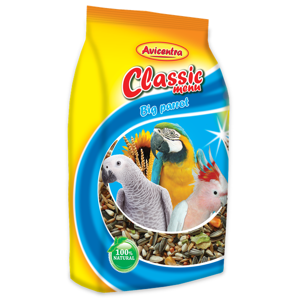 AVICENTRA Classic Menu krmivo pro velké papoušky 1 kg