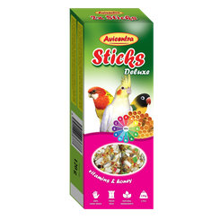 AVICENTRA tyčinky malý papoušek vitamíny + med 120 g 2 ks
