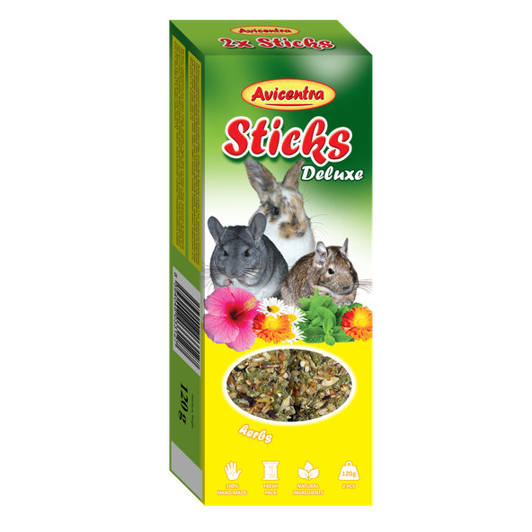 AVICENTRA tyčinky s bylinkami pro králíky a morčata 2 ks 120 g