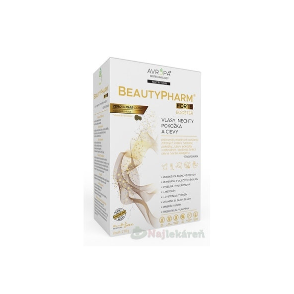 Avropa BeautyPharm Forte prášek malinová příchuť 210 g