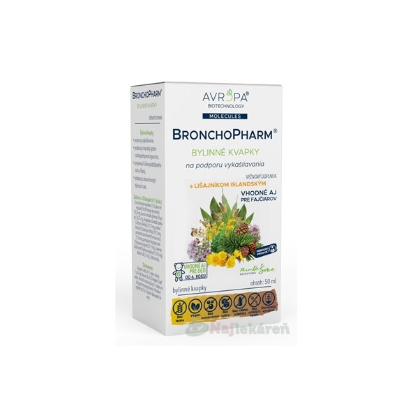 Avropa BronchoPharm bylinné kapky na podporu vykašlávání 50 ml