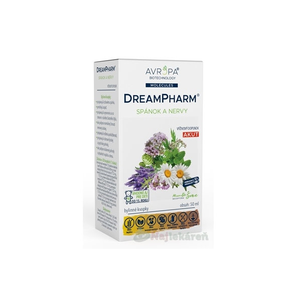 Avropa DreamPharm bylinné kapky na spánek a nervy 50 ml