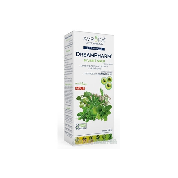 Avropa DreamPharm bylinný sirup na podporu zdravého spánku 200 ml
