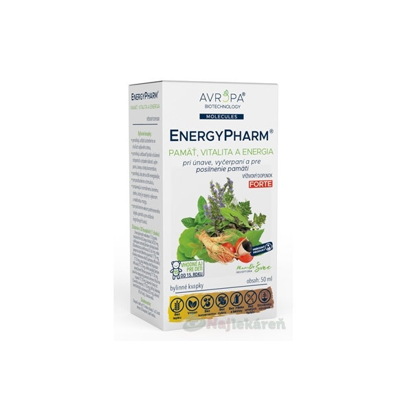 Avropa EnergyPharm bylinné kapky na paměť vitalitu a energii 50 ml
