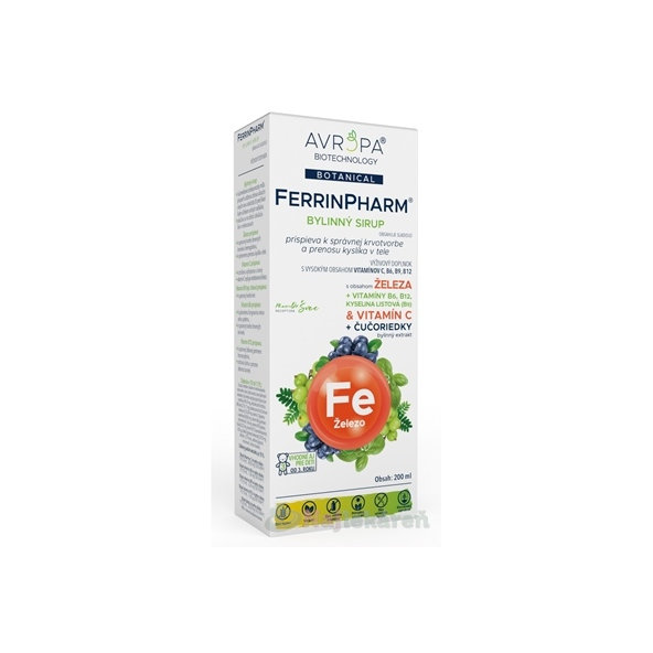 Avropa FerrinPharm bylinný sirup 200 ml