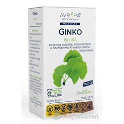 Avropa Ginkgo biloba bylinné kapky na podporu paměti 50 ml
