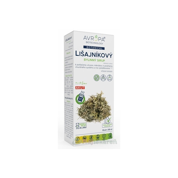 Avropa Lišejníkový bylinný sirup na imunitu 200 ml