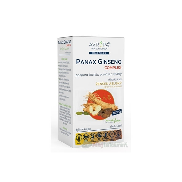 Avropa Panax Ginseng Complex bylinné kapky 50 ml