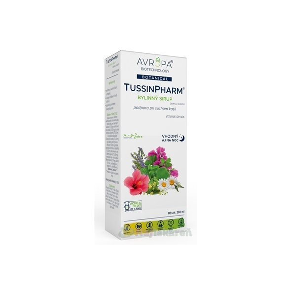 Avropa TussinPharm bylinný sirup 200 ml