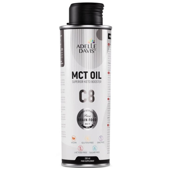 ADELLE DAVIS MCT OIL C8 kokosový olej 250 ml