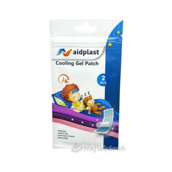 Aidplast Chladivá hydrogelová náplast 4,2 × 12 cm 2 ks