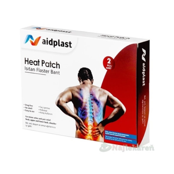 Aidplast Hřejivá náplast 9,5 × 13 cm 2 ks