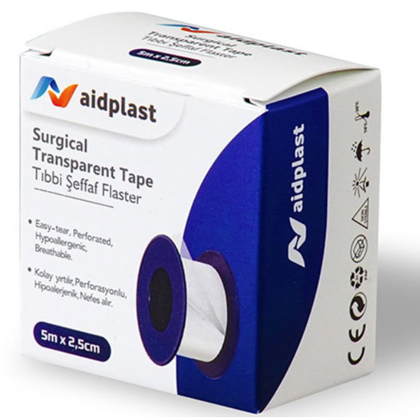 Aidplast Průhledná porézní náplast na cívce 5 m × 5,2 cm