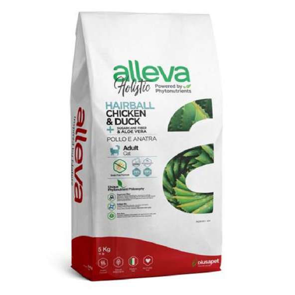 Alleva Holistic Cat Hairball Chicken & Duck granule pro kočky 5 kg