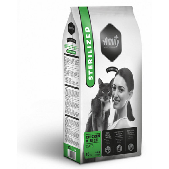 Amity Premium Cat Sterilized granule pro kočky Chicken and Rice 10 kg