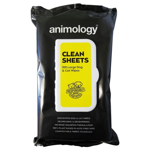 Animology Clean Sheets čisticí ubrousky pro psy a kočky 100 ks