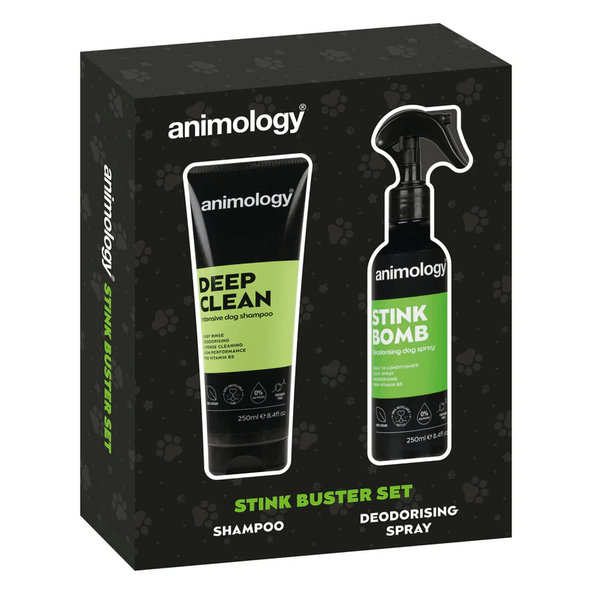 Animology Stink Buster Set krotitelé nežádoucích „vůní“ pro psy 250 + 250 ml