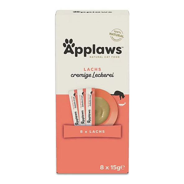 Applaws Cat Treat Salmon Puree pamlsek 8 × 15 g