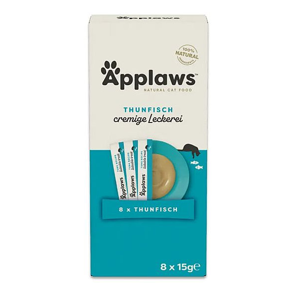 Applaws Cat Treat Tuna Puree pamlsek 8 × 15 g