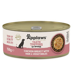 Applaws Dog Taste Toppers in Broth konzerva Chicken Ham and Veg 156 g