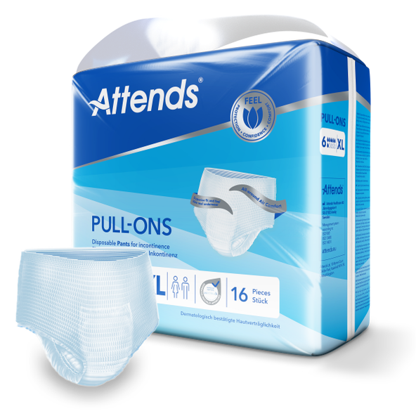 ATTENDS Pull-Ons 5 elastické inkontinenční kalhotky XL 16 ks