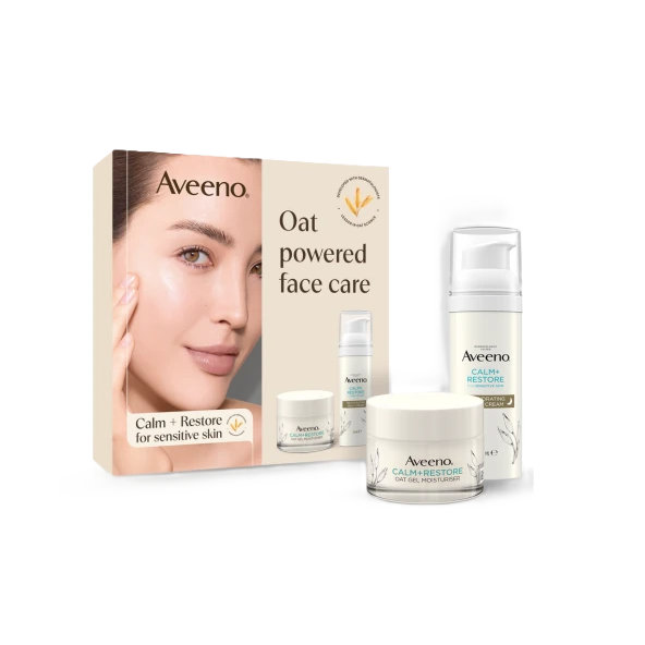 Aveeno Calm+Restore dárková sada gel 50 ml + krém 50 ml