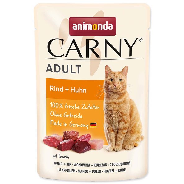 Animonda Carny® Adult kapsička pro kočky hovězí a kuře 85 g