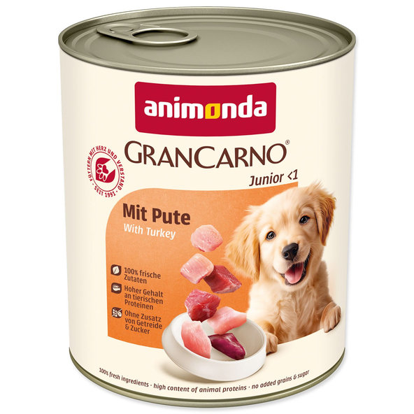 Animonda Gran Carno Junior konzerva s krůtím 800 g