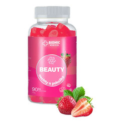 BIOMIC BEAUTY jahoda 90 želé bonbónů